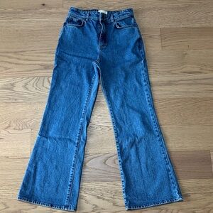 Sezane Vintage-Inspired Blue Flare Jeans